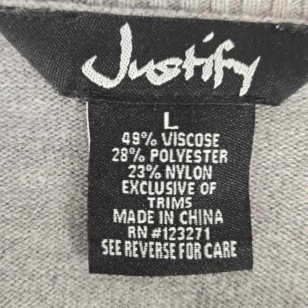 #118- Justify Button Down Grey Sweater - image 4